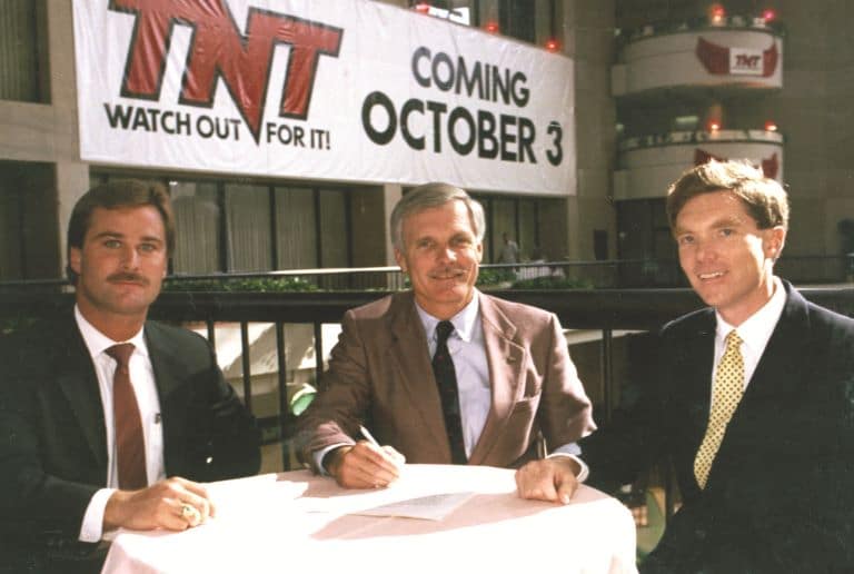 Cable Contract Signing with TNT John Barnes Jr Ted Turner Bill Beaty